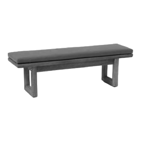 Kettler Casual Dining Ezra Bench HUC23540 Booklet