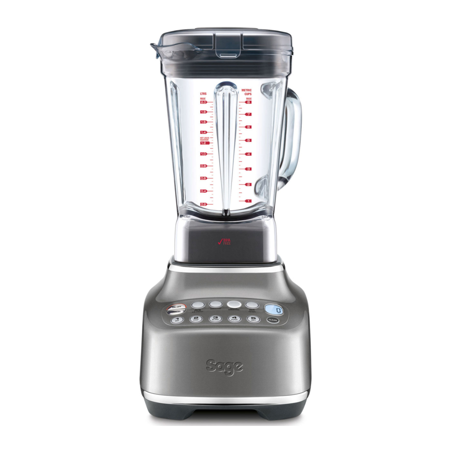 Sage the Q BBL820 / SBL820 - Blender Capacity 2L, 2400W 5 Speeds Manual