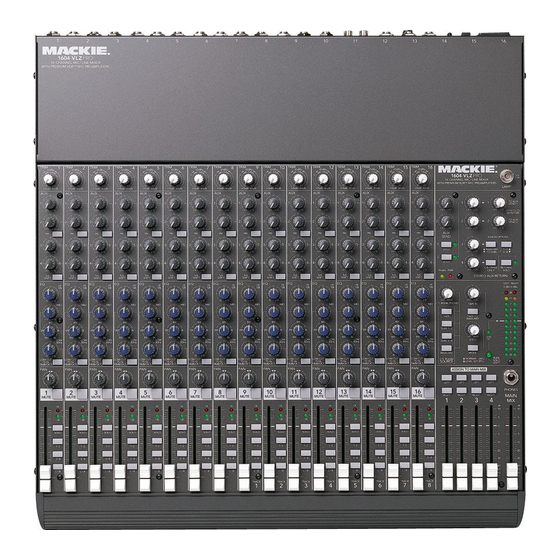 Mackie 1604-VLZ PRO Owner's Manual