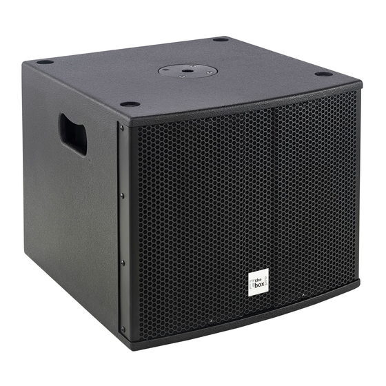 thomann the box pro achat 112 SUB User Manual