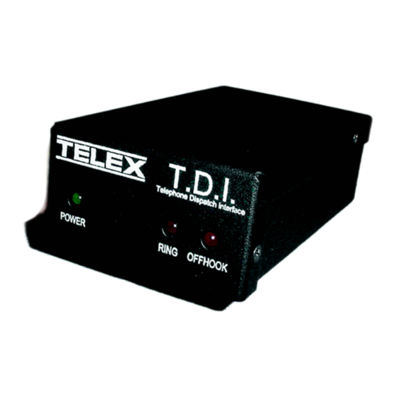 Telex TDI Technical Manual