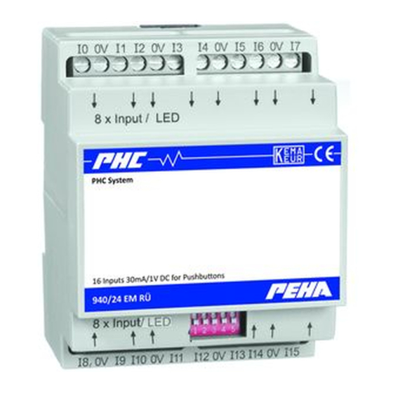 Honeywell PEHA PHC 940/24 EM RU Quick Start Manual
