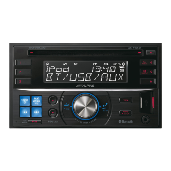 Alpine CDE-W235BT Manual De Operación