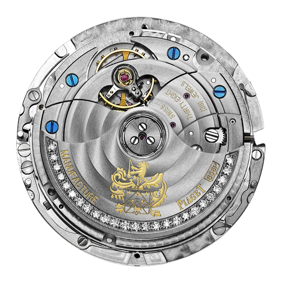 Piaget 855P Instructions For Use Manual