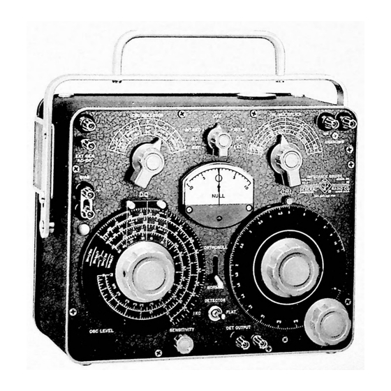 GENERAL RADIO COMPANY 1650-A Operating Instructions Manual