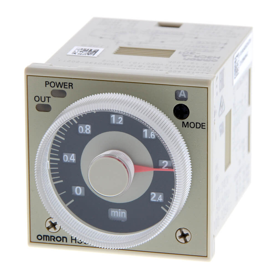 Omron H3CR -A8 Instruction Sheet