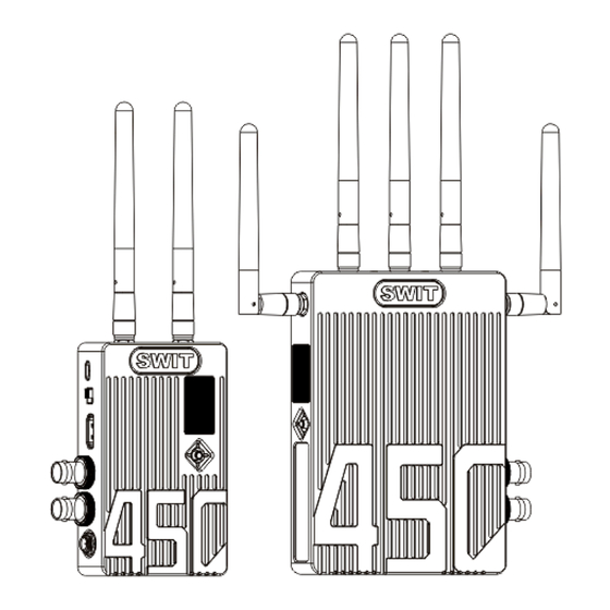 User Manuals: SWIT SW-M450 HD Transmission System