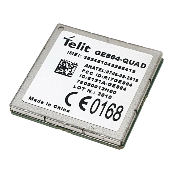 Telit Wireless Solutions GE864 DUAL V2 Hardware User's Manual