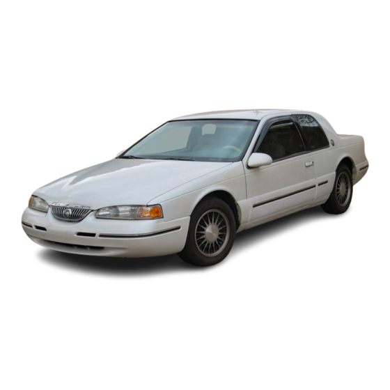 Mercury 1997 Cougar Manual