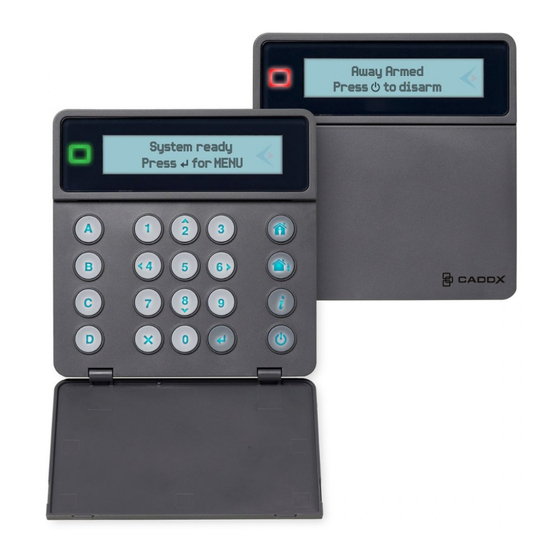 User Manuals: CADDX NXG-183 EUR Series Keypad