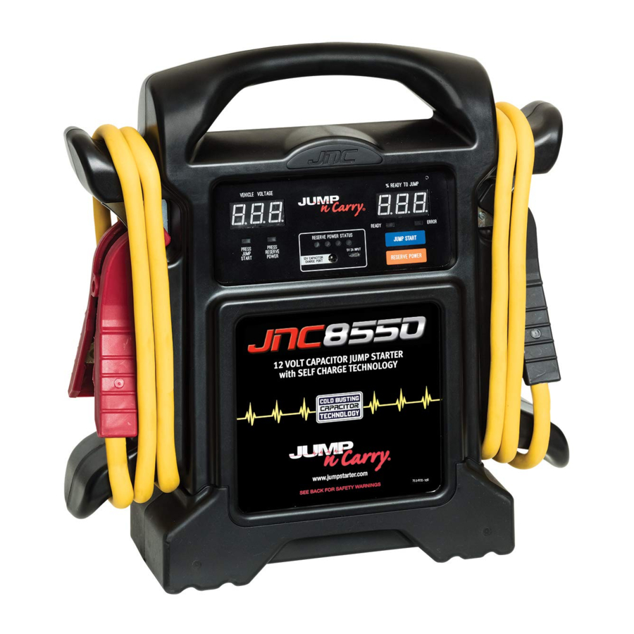 Jump-N-Carry JNC8550, JNC8800 - Jump Starter Manual