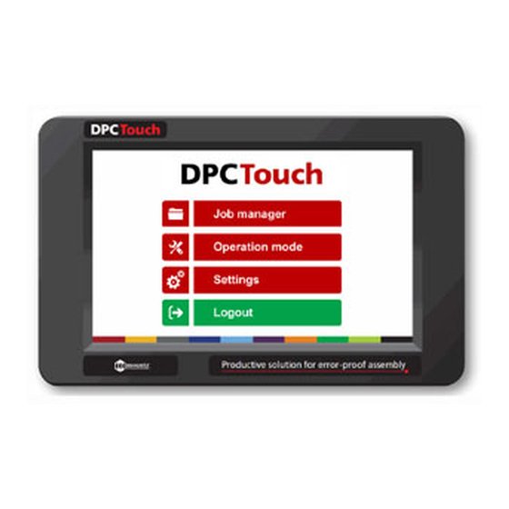 Mountz DPC Touch V2 Operation Manual
