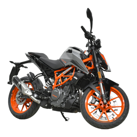 KTM 390 DUKE 2022 Owner's Manual