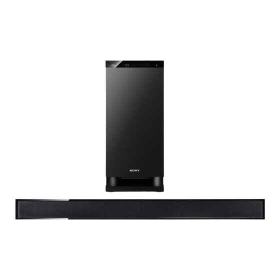 Sony HT-CT150 Operating Instructions Manual