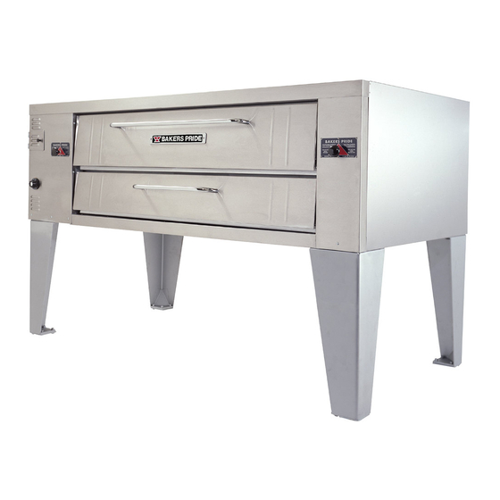 Bakers Pride Vantage 100 Series Technical & Service Manual