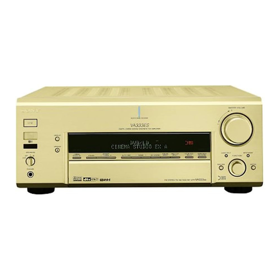 Sony STR-VA333ES Operating Instructions Manual