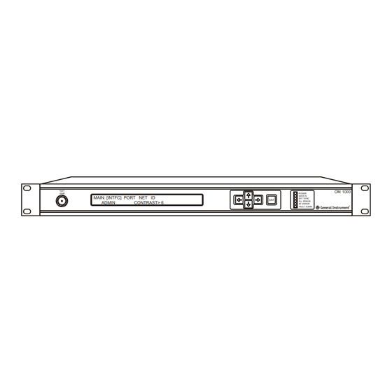 Motorola OM 1000 Installation And Operation Manual