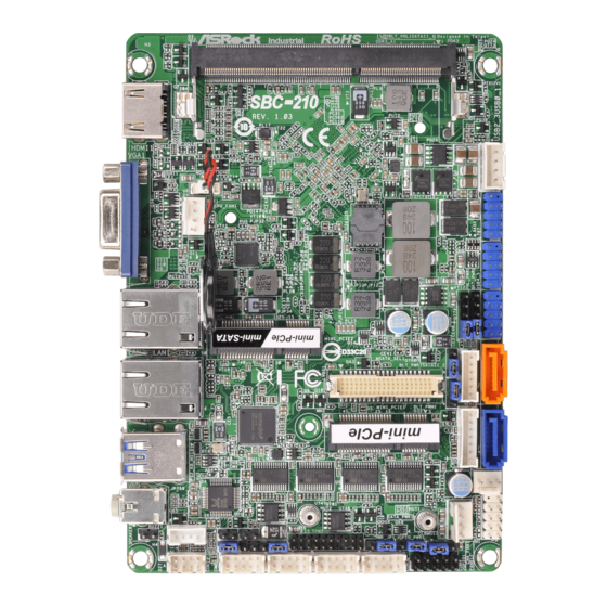 ASROCK SBC-210 Settings Manual