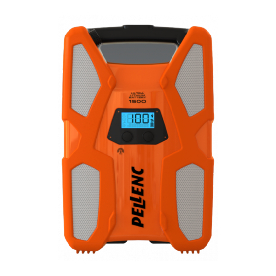 pellenc 1500 Operating Instructions Manual
