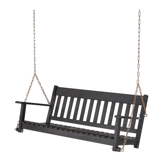 Better Homes and Gardens DELAHEY PORCH SWING TM013656W Assembly Instructions