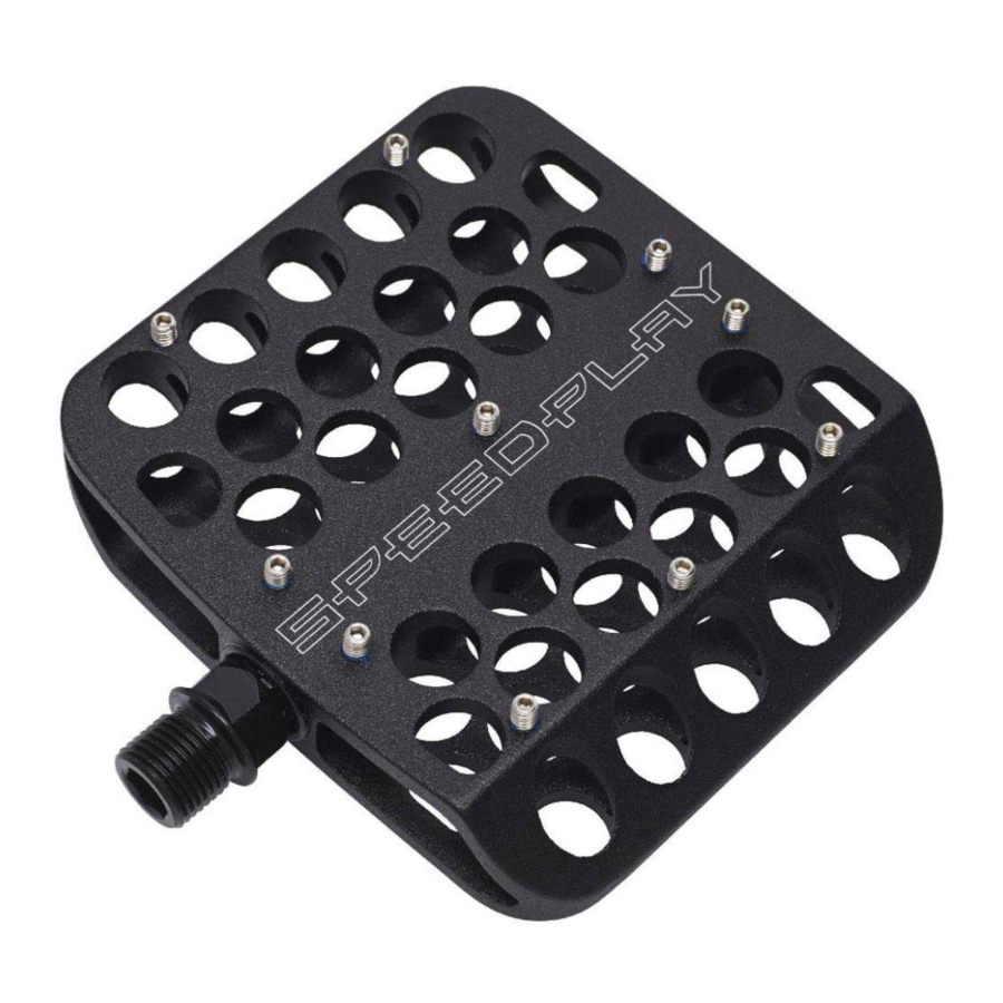 SPEEDPLAY DRILLIUM PEDALS Hand Over Instructions To Customer