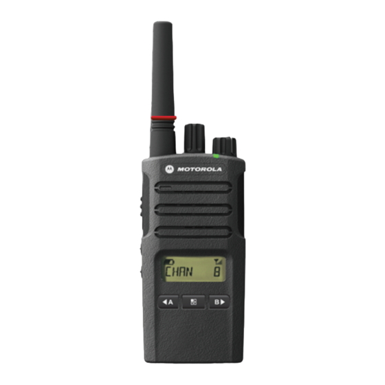 Motorola solutions XT400 Series Quick Start Manual