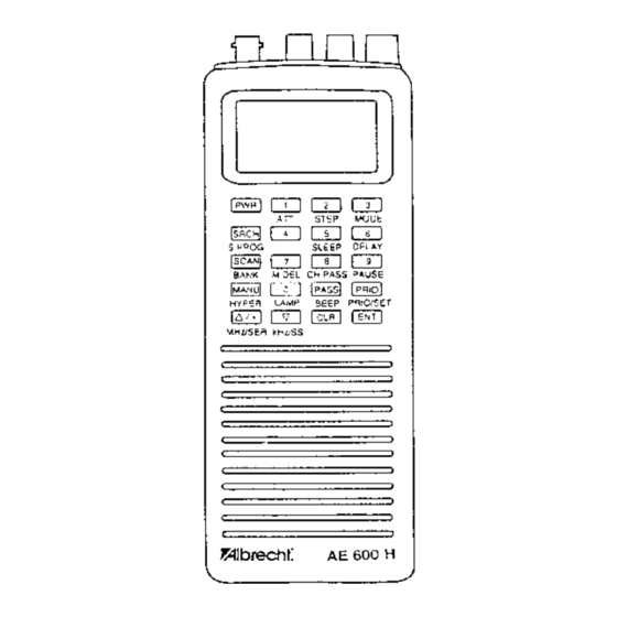 Albrecht AE 600 H Operating Manual