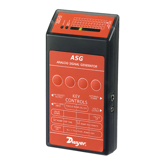 Dwyer Instruments ASG Quick Start Manual