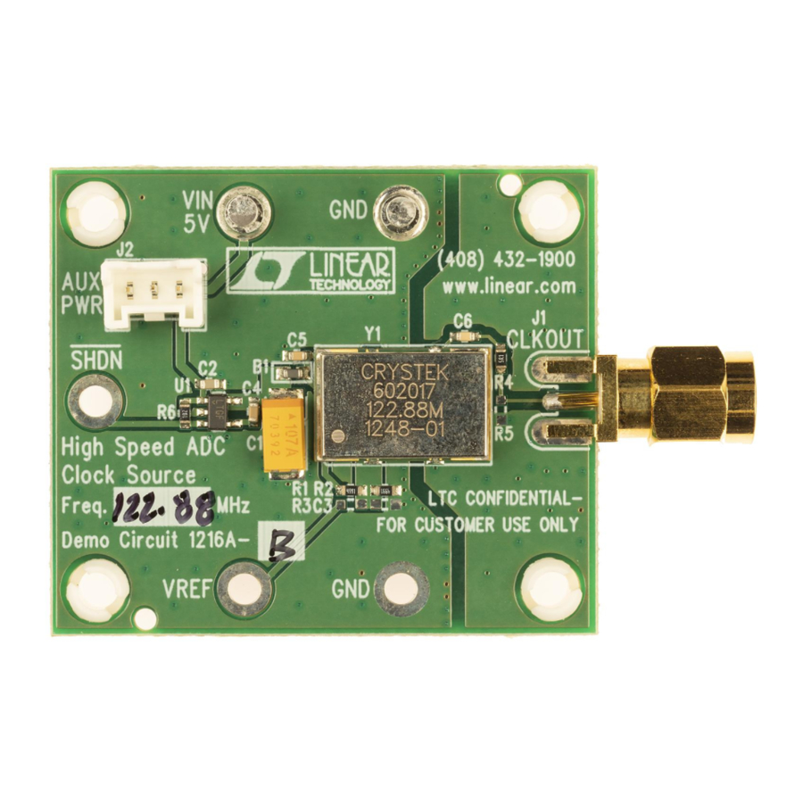Linear Technology DC1216A-A Demo Manual