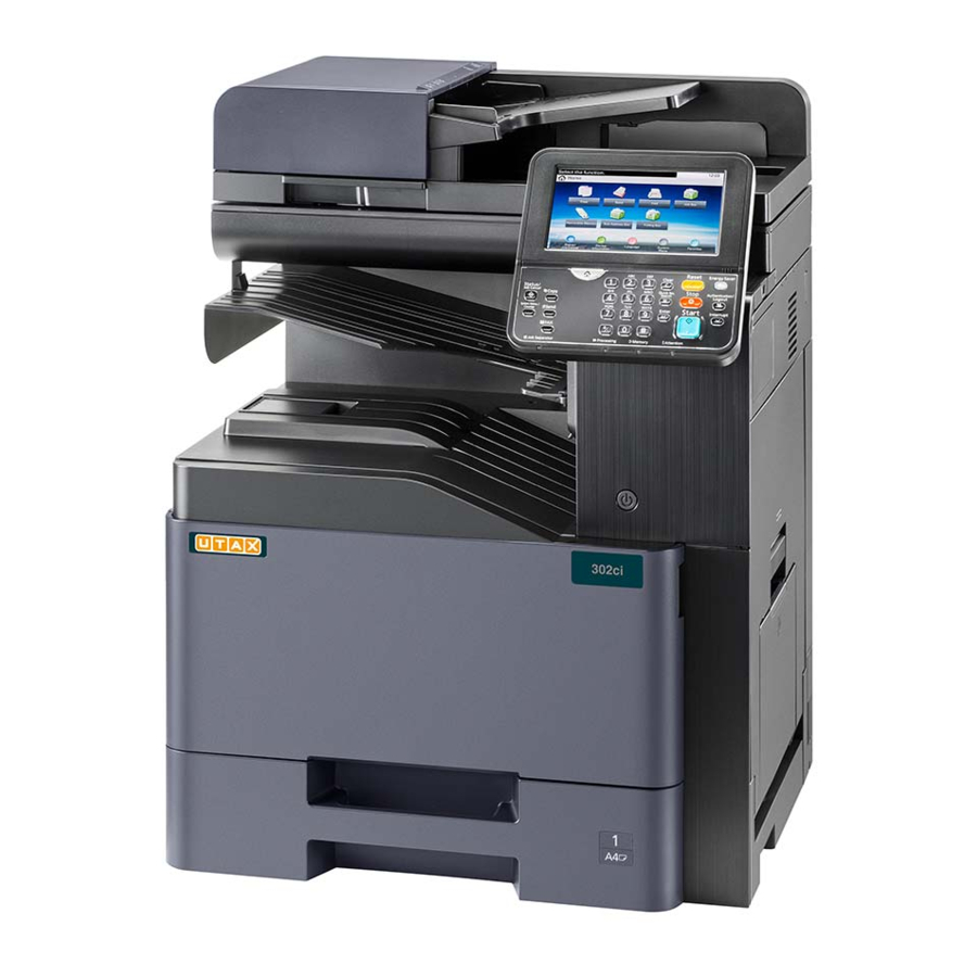 Utax 302ci Quick Manual