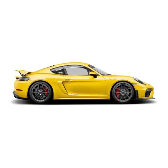 Porsche 718 Spyder Owner's Manual