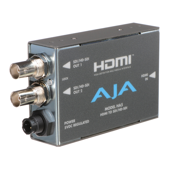 AJA HA5 User Manual
