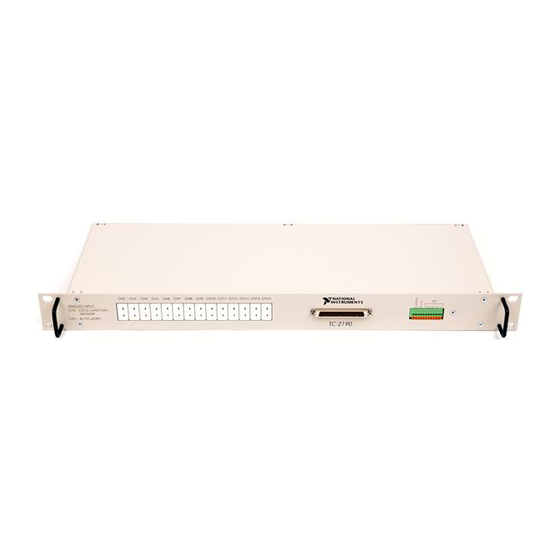 National Instruments TC-2190 Installation Manual