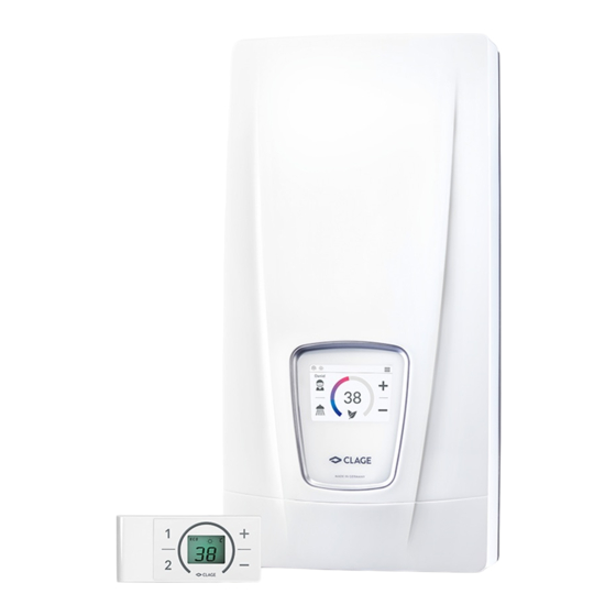 clage DSX Touch Operating And Installation Instructions