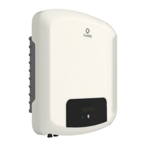FoxESS E Series User Manual