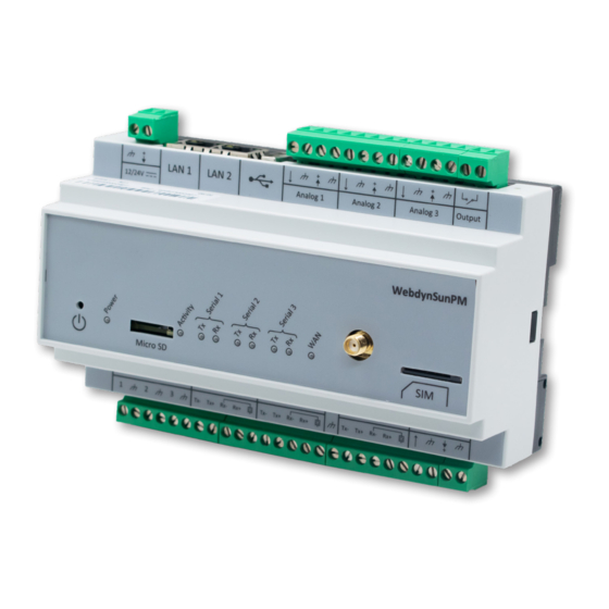 User Manuals: Flexitron Webdyn SunPM Controller