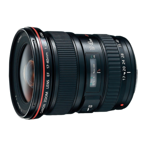 Canon EF 17-40mm f/4L USM Manuals