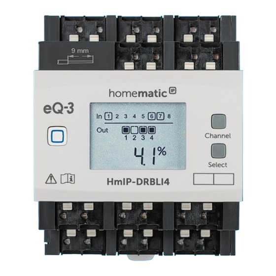 HomeMatic HmIP-DRBLI4 Installation And Operating Manual