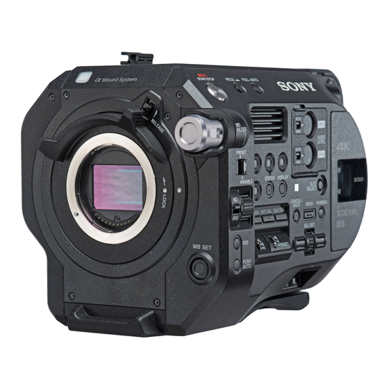 Sony PXW-FS7 4K HDR Camcorder Manuals
