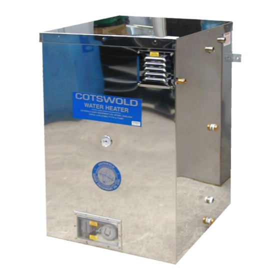 COTSWOLD DAIRY WATER HEATER Instructions