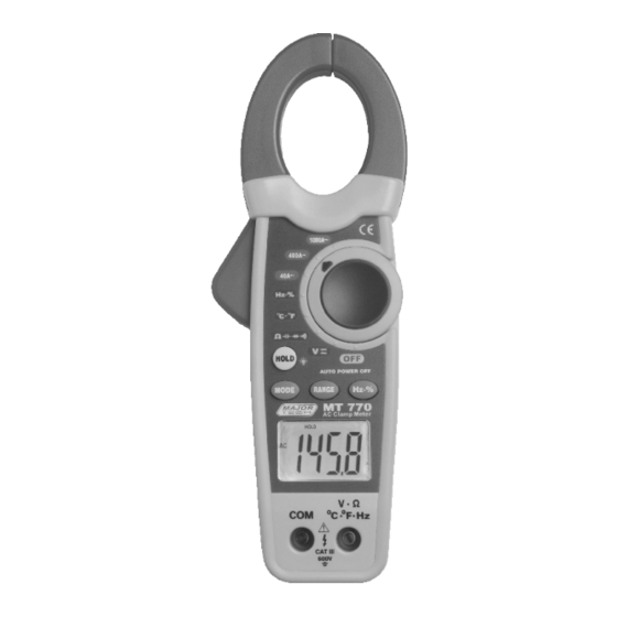 Major tech MT 770 Instruction Manual