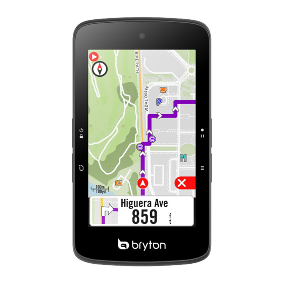 Bryton Rider 800 Quick Start Manual