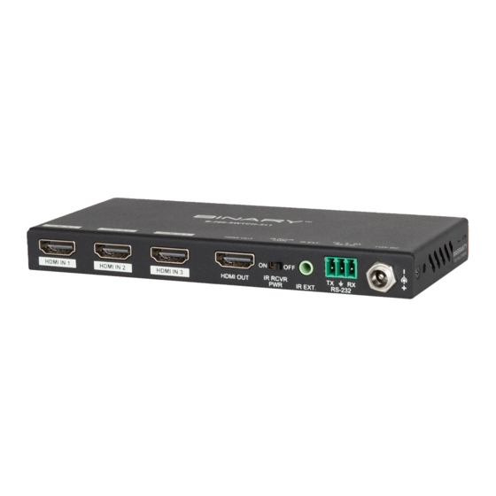 Snap One B-260-SWTCH-3X1 Install Manual