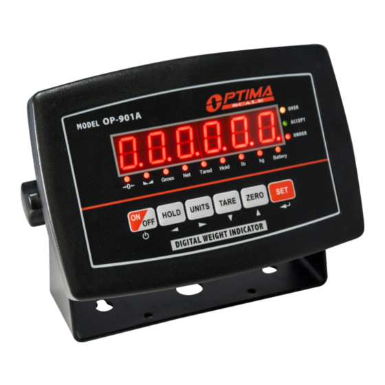 Optima Scale OP-901 SERIES Battery Manuals