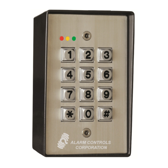 Assa Abloy Alarm Controls KP-400 Operating Instructions Manual