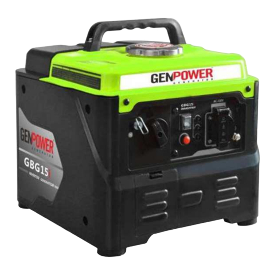 GENPOWER GBG 15I User And Maintenance Manual