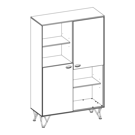 VIPACK WILLIAM BOOKCASE WIBI1440 Assembly Instructions Manual
