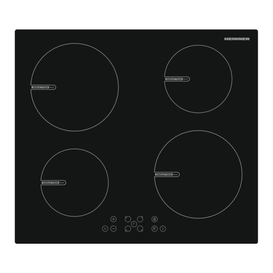 User Manuals: Heinner HBHI-V594BTC Induction Hob