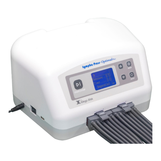 Mego Afek Lympha Press Optimal Plus 912 User Manual