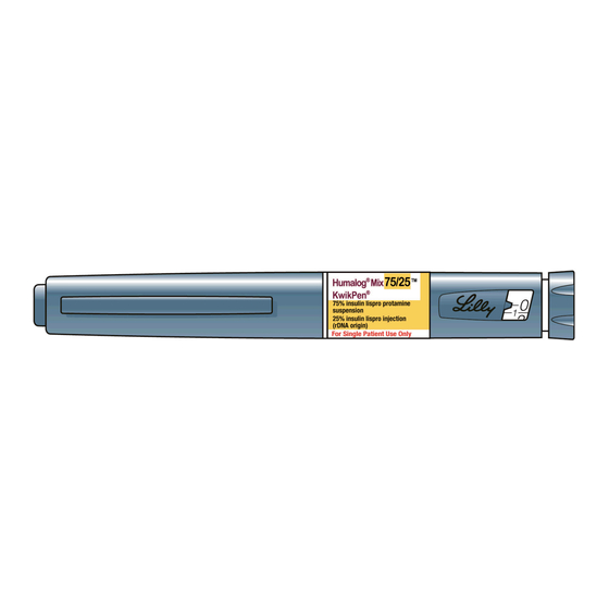 Humalog Mix75 KwikPen Instructions For Use Manual